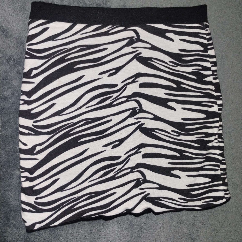 Grane Zebra Print Reversible Mini Pencil Skirt Sz XL